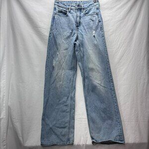 Old Navy Jeans Extra High Rise Sky-Hi Wide Leg Secret Smooth Pocket Womens Sz 0